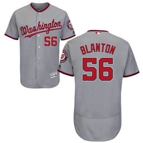 Washington Nationals #56 Joe Blanton Grey Flexbase Authentic Collection Stitched MLB Jersey