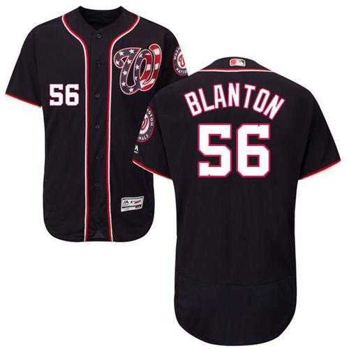 Washington Nationals #56 Joe Blanton Navy Blue Flexbase Authentic Collection Stitched MLB Jersey