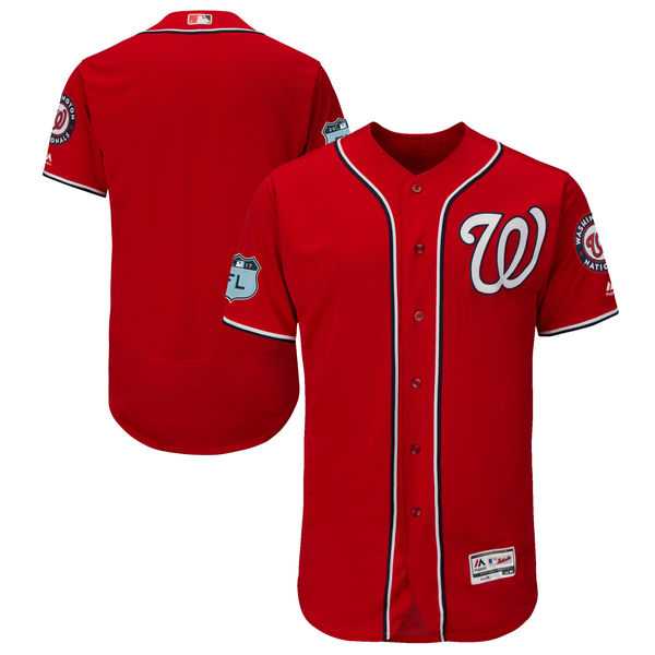 Washington Nationals Blank Red 2017 Spring Training Flexbase Authentic Collection Stitched Baseball Jersey