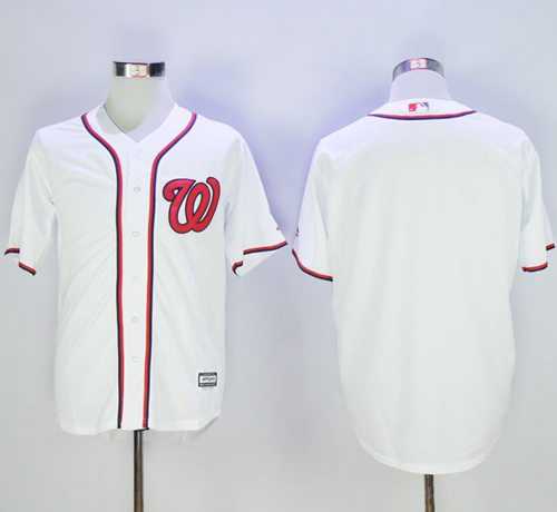 Washington Nationals Blank White New Cool Base Stitched MLB Jersey