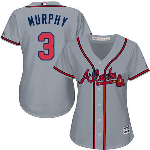 Women's Atlanta Braves #3 Dale Murphy Grey Road Stitched MLB Jersey Women's Atlanta Braves #3 Dale Murphy Grey Road Stitched MLB Jersey