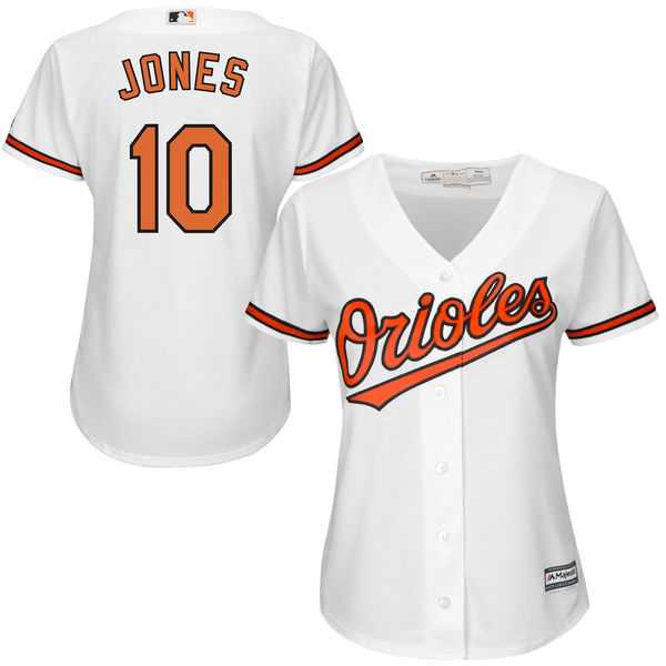 Women's Baltimore Orioles #10 Adam Jones Majestic White Home Cool Base Jersey Women's Baltimore Orioles #10 Adam Jones Majestic White Home Cool Base Jersey