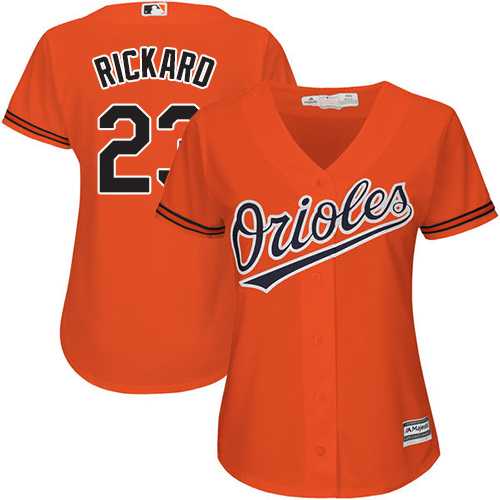 Women's Baltimore Orioles #23 Joey Rickard Orange Alternate Stitched MLB Jersey