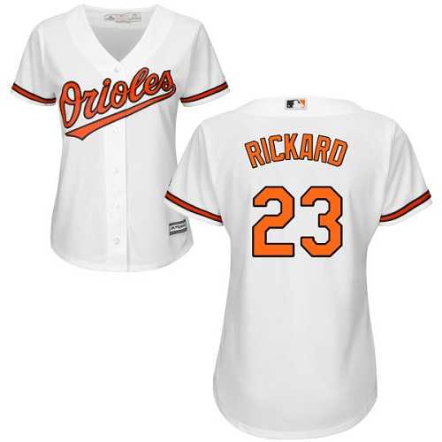 Women's Baltimore Orioles #23 Joey Rickard White Home Stitched MLB Jersey
