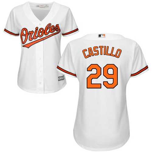 Women's Baltimore Orioles #29 Welington Castillo White Home Stitched MLB Jersey