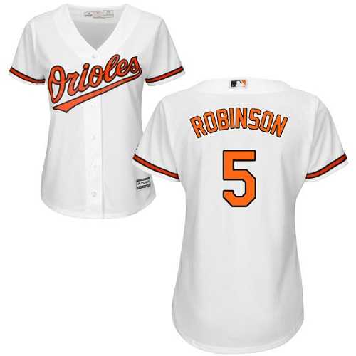 Women's Baltimore Orioles #5 Brooks Robinson White Home Stitched MLB Jersey