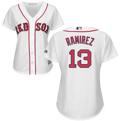 Women's Boston Red Sox #13 Hanley Ramirez White Home Stitched MLB Jersey