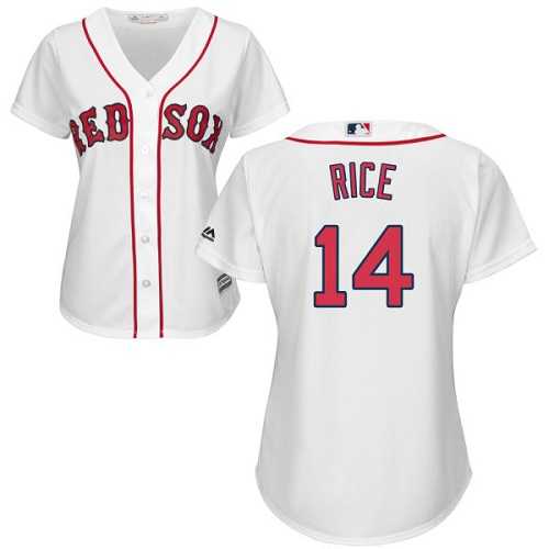 Women's Boston Red Sox #14 Jim Rice White Home Stitched MLB Jersey