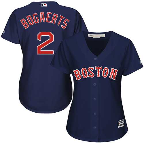 Women's Boston Red Sox #2 Xander Bogaerts Navy Blue Alternate Stitched MLB Jersey Women's Boston Red Sox #2 Xander Bogaerts Navy Blue Alternate Stitched MLB Jersey