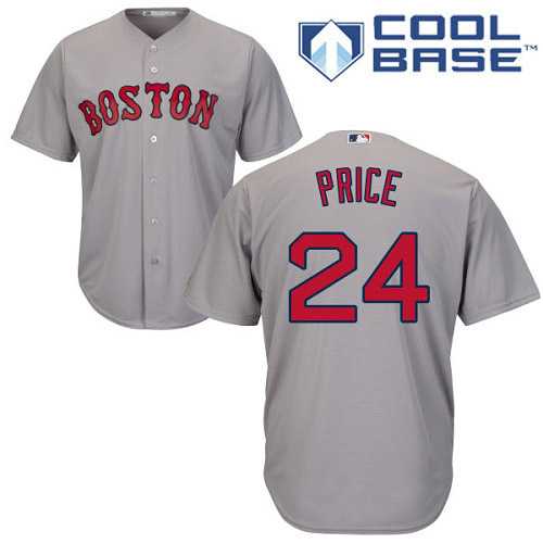 Women's Boston Red Sox #24 David Price Grey Road Stitched MLB Jersey