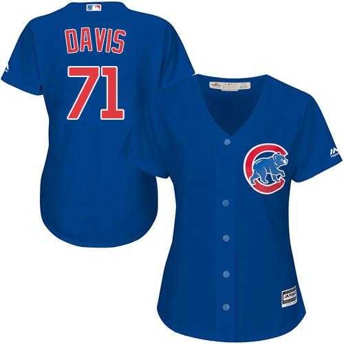 Women's Chicago Cubs #71 Wade Davis Blue Alternate Stitched MLB Jersey