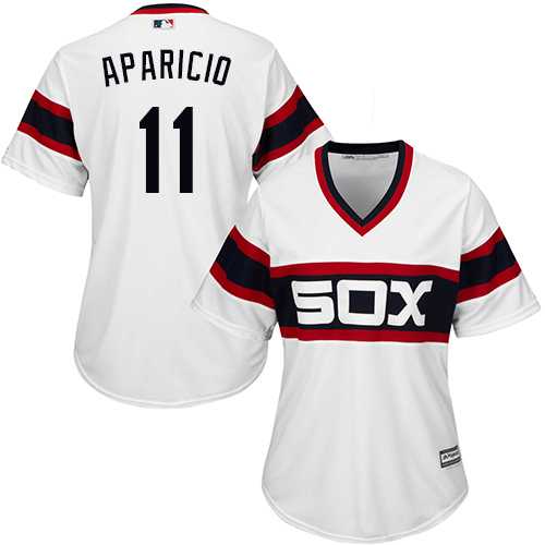 Women's Chicago White Sox #11 Luis Aparicio White Alternate Home Stitched MLB Jersey
