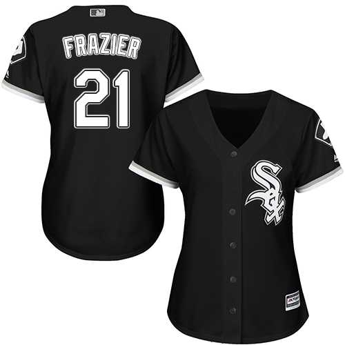 Women's Chicago White Sox #21 Todd Frazier Black Alternate Stitched MLB Jersey