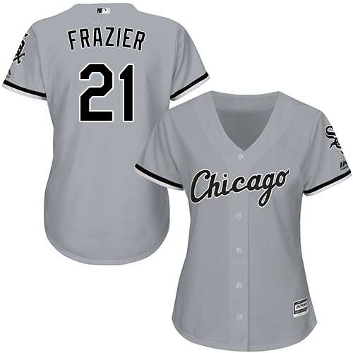 Women's Chicago White Sox #21 Todd Frazier Grey Road Stitched MLB Jersey