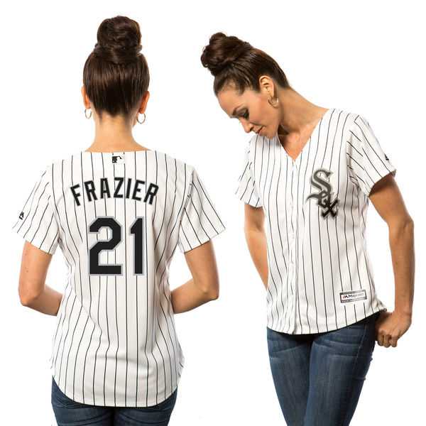 Women's Chicago White Sox #21 Todd Frazier Majestic White Home Cool Base Jersey Women's Chicago White Sox #21 Todd Frazier Majestic White Home Cool Base Jersey