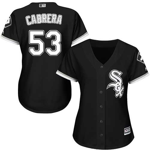 Women's Chicago White Sox #53 Melky Cabrera Black Alternate Stitched MLB Jersey