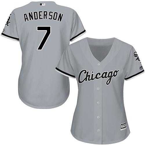 Women's Chicago White Sox #7 Tim Anderson Grey Road Stitched MLB Jersey