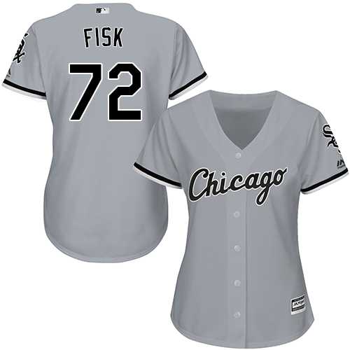 Women's Chicago White Sox #72 Carlton Fisk Grey Road Stitched MLB Jersey