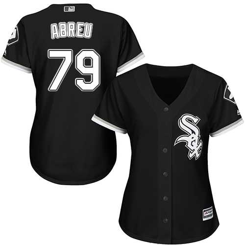 Women's Chicago White Sox #79 Jose Abreu Black Alternate Stitched MLB Jersey