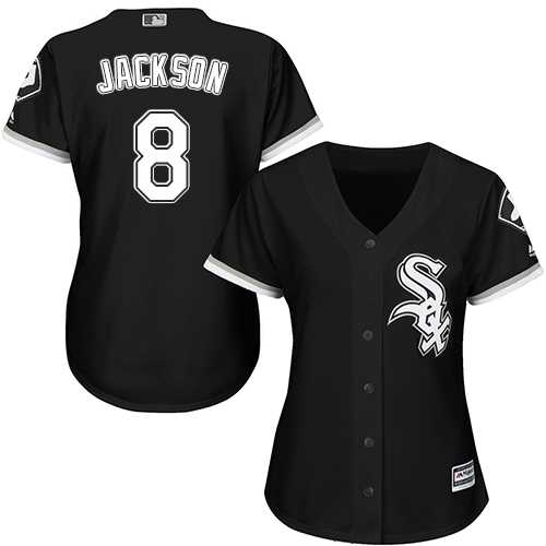 Women's Chicago White Sox #8 Bo Jackson Black Alternate Stitched MLB Jersey