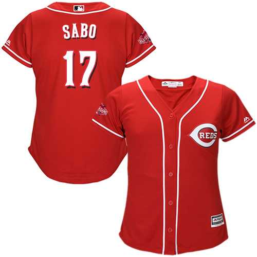 Women's Cincinnati Reds #17 Chris Sabo Red Alternate Stitched MLB Jersey