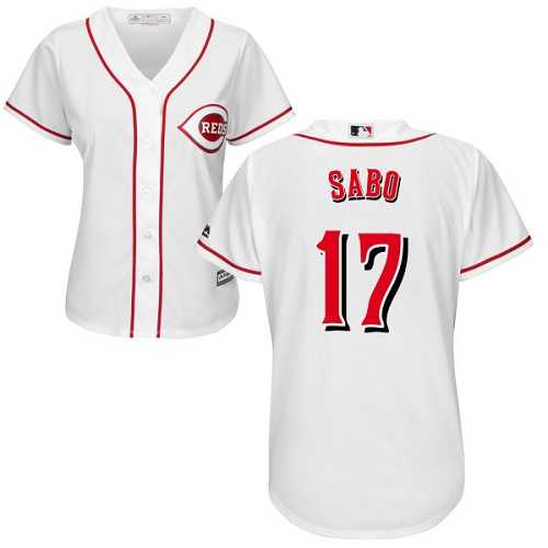 Women's Cincinnati Reds #17 Chris Sabo White Home Stitched MLB Jersey