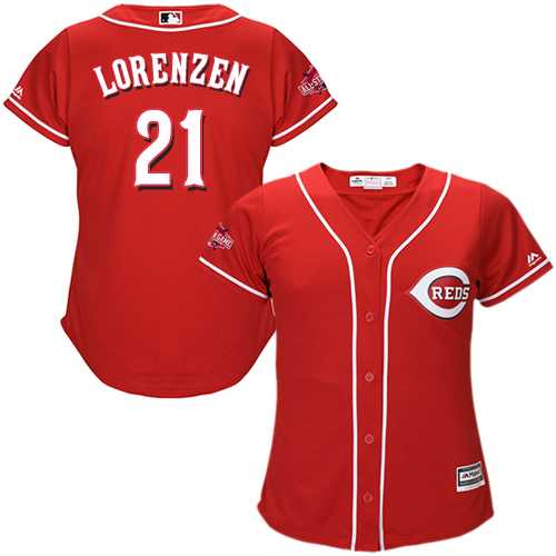 Women's Cincinnati Reds #21 Michael Lorenzen Red Alternate Stitched MLB Jersey