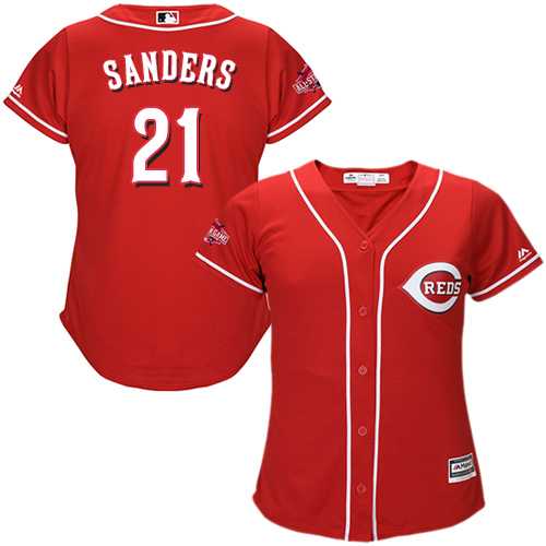 Women's Cincinnati Reds #21 Reggie Sanders Red Alternate Stitched MLB Jersey