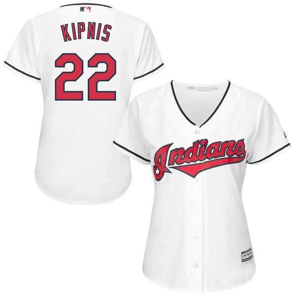 Women's Cleveland Indians #22 Jason Kipnis Majestic White Home Cool Base Jersey