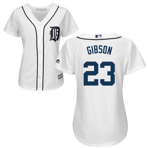 Women's Detroit Tigers #23 Kirk Gibson White Home Stitched MLB Jersey