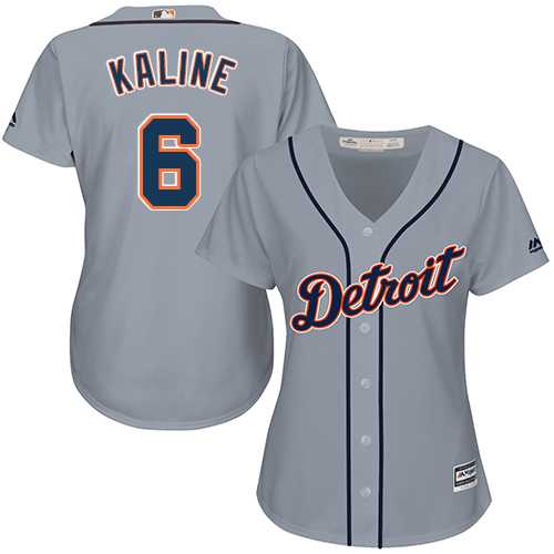 Women's Detroit Tigers #6 Al Kaline Grey Road Stitched MLB Jersey