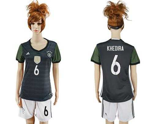 Women's Germany #6 Khedira Away Soccer Country Jersey