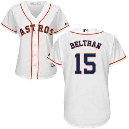 Women's Houston Astros #15 Carlos Beltran White Home Stitched MLB Jersey