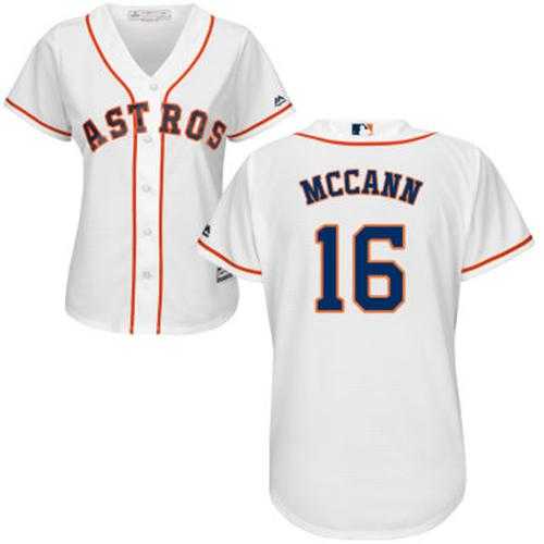 Women's Houston Astros #16 Brian McCann White Home Stitched MLB Jersey