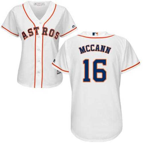 Women's Houston Astros #16 Brian McCann White Home Stitched MLB Jersey Women's Houston Astros #16 Brian McCann White Home Stitched MLB Jersey