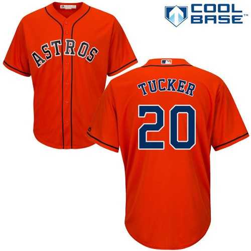 Women's Houston Astros #20 Preston Tucker Orange Alternate Stitched MLB Jersey