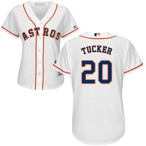 Women's Houston Astros #20 Preston Tucker White Home Stitched MLB Jersey