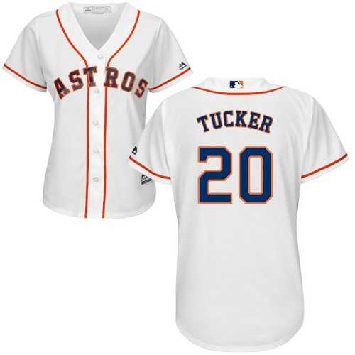 Women's Houston Astros #20 Preston Tucker White Home Stitched MLB Jersey Women's Houston Astros #20 Preston Tucker White Home Stitched MLB Jersey