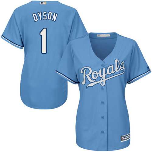 Women's Kansas City Royals #1 Jarrod Dyson Light Blue Alternate Stitched MLB Jersey Women's Kansas City Royals #1 Jarrod Dyson Light Blue Alternate Stitched MLB Jersey
