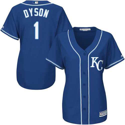 Women's Kansas City Royals #1 Jarrod Dyson Royal Blue Alternate Stitched MLB Jersey Women's Kansas City Royals #1 Jarrod Dyson Royal Blue Alternate Stitched MLB Jersey