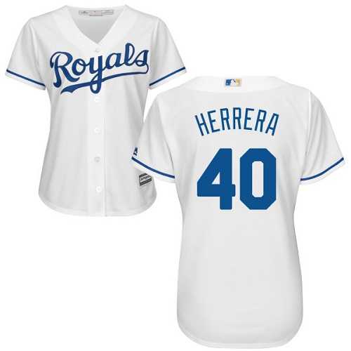Women's Kansas City Royals #40 Kelvin Herrera White Home Stitched MLB Jersey Women's Kansas City Royals #40 Kelvin Herrera White Home Stitched MLB Jersey