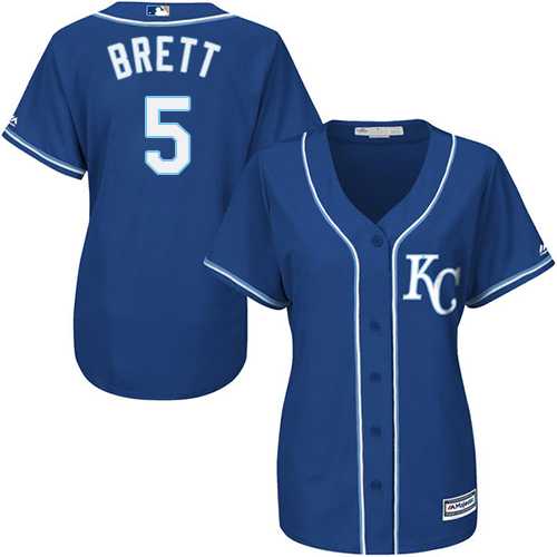 Women's Kansas City Royals #5 George Brett Royal Blue Alternate Stitched MLB Jersey