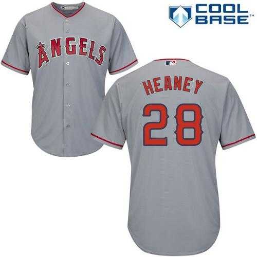 Women's Los Angeles Angels Of Anaheim #28 Andrew Heaney Grey Road Stitched MLB Jersey