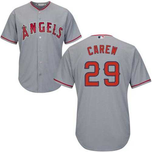 Women's Los Angeles Angels Of Anaheim #29 Rod Carew Grey Road Stitched MLB Jersey