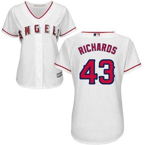 Women's Los Angeles Angels Of Anaheim #43 Garrett Richards White Home Stitched MLB Jersey Women's Los Angeles Angels Of Anaheim #43 Garrett Richards White Home Stitched MLB Jersey