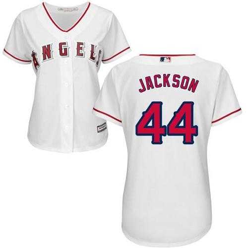 Women's Los Angeles Angels Of Anaheim #44 Reggie Jackson White Home Stitched MLB Jersey