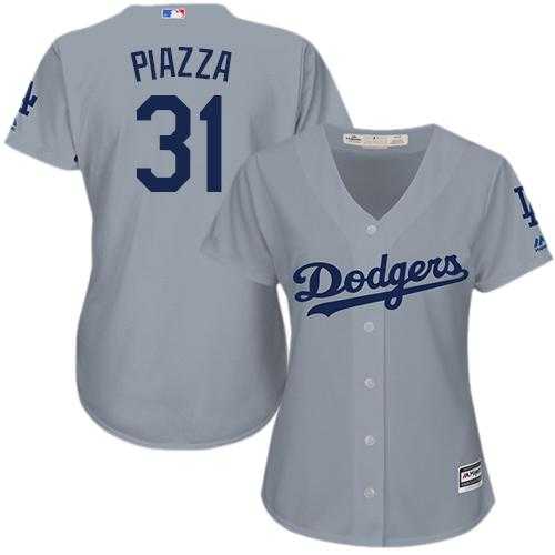 Women's Los Angeles Dodgers #31 Mike Piazza Grey Alternate Road Stitched MLB Jersey Women's Los Angeles Dodgers #31 Mike Piazza Grey Alternate Road Stitched MLB Jersey