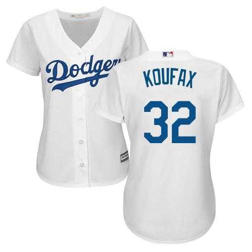 Women's Los Angeles Dodgers #32 Sandy Koufax White Home Stitched MLB Jersey