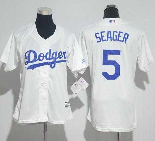 Women's Los Angeles Dodgers #5 Corey Seager White Home Stitched MLB Jersey Women's Los Angeles Dodgers #5 Corey Seager White Home Stitched MLB Jersey