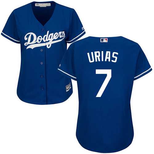 Women's Los Angeles Dodgers #7 Julio Urias Blue Alternate Stitched MLB Jersey